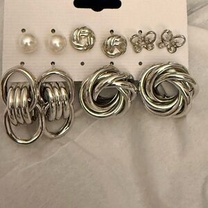 Elegant Silver Earring Set
